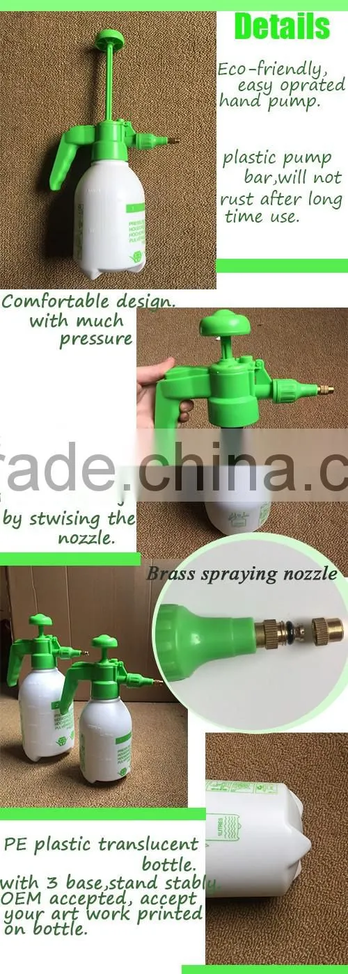 1L Plastic Pump Sprayer,Bottle Air Pressure Trigger Sprayer,Manual Plastic Sprayer