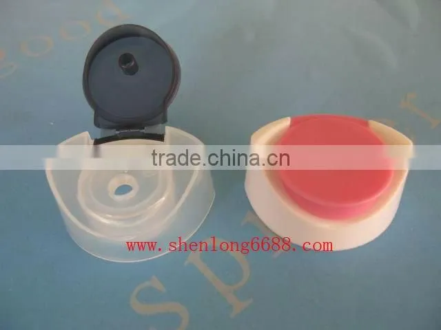 snap on plastic shampoo bottle cap in double colour each