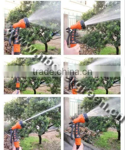 Seven-function high pressure adjustable garden hose spray