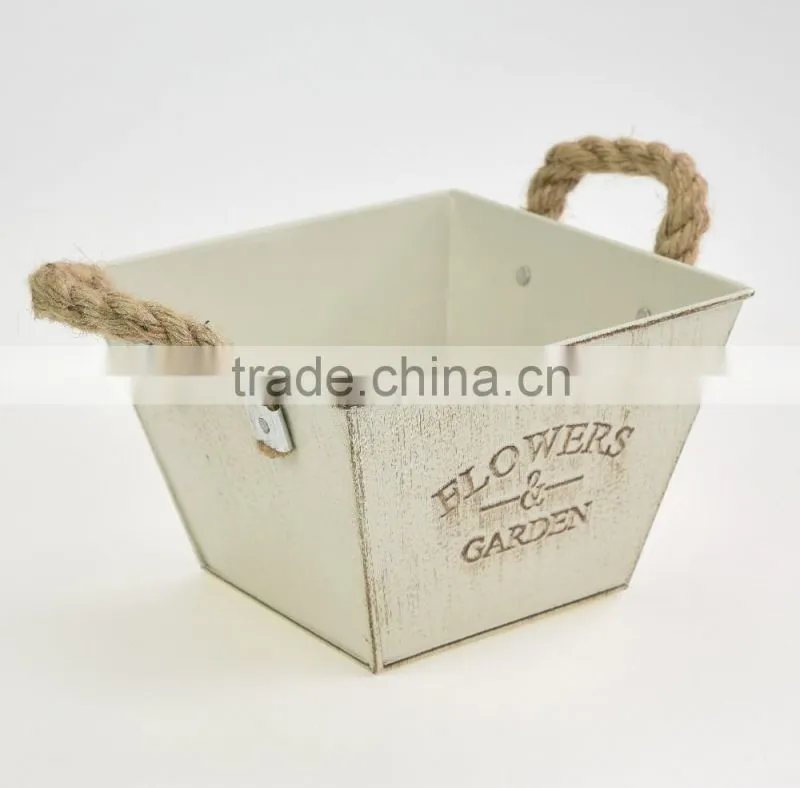 alibaba wholesale antique home decoration beer square galvanized metal bucket