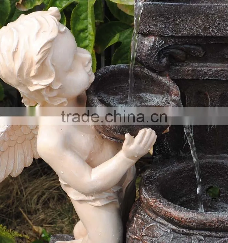 Garden ornaments outdoor angel statue water fountain