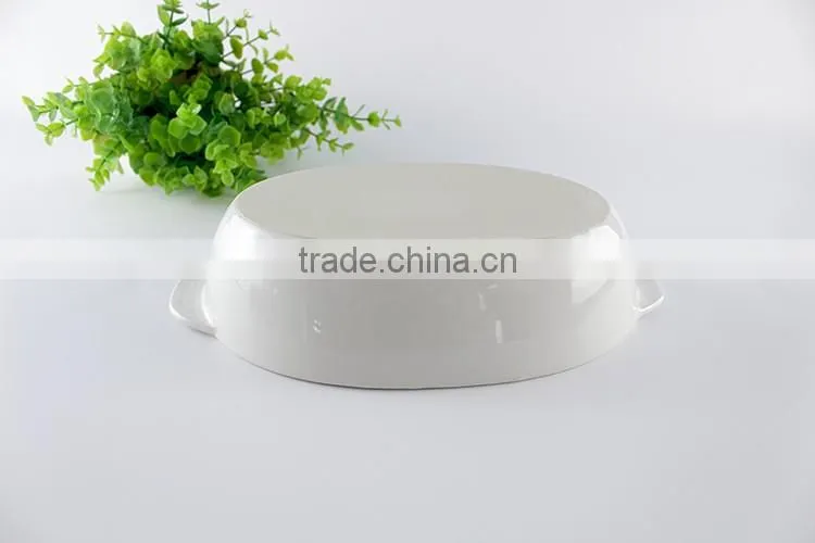 Hospitality hotel supply baking accessories ceramic deep baking tray