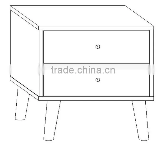 Wooden nightstand, bedside