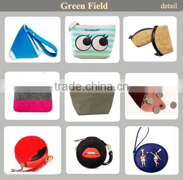 Natural cork fabric coin holder wholesale coin purse