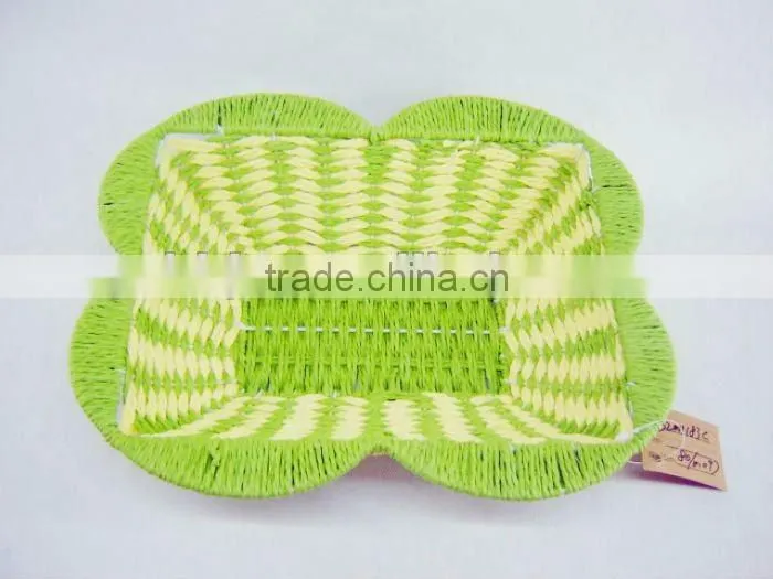 Paper rope fruit tray with various of color