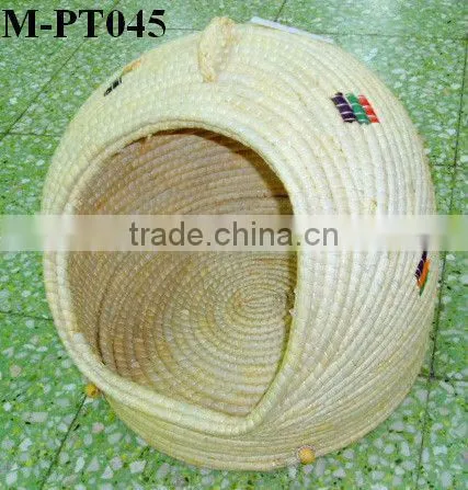 wicker pet sofa bed with white lint