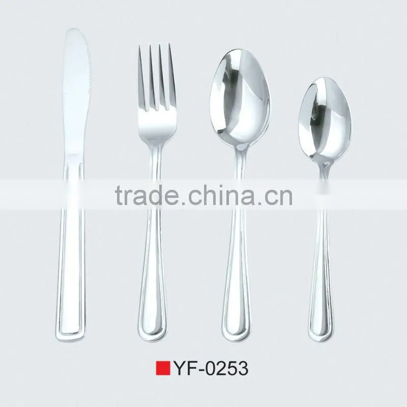 Silver spoon fork knife cutlery set with low price