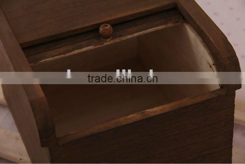 Carbonation of restoring ancient style wood recycle kitchen rice square kitchen bin