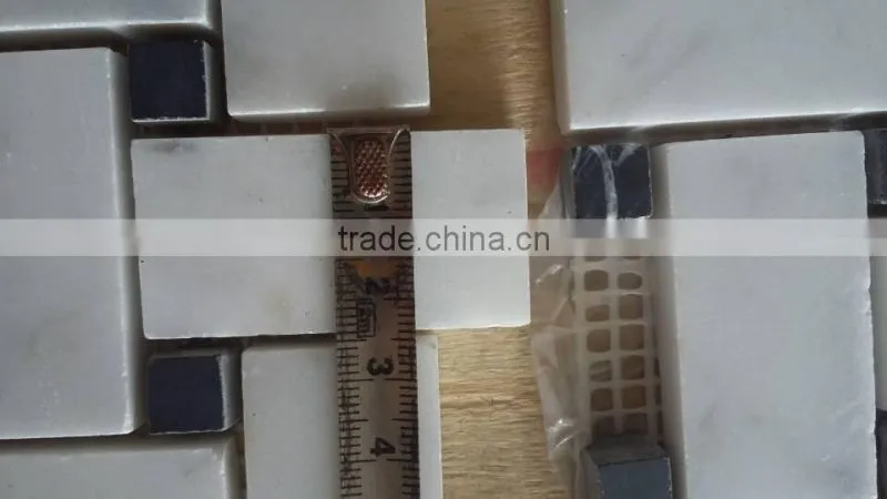 Basketweave Mosaic Tiles Bianco Carrara Mosaic Tile Carrara Marble Mosaic
