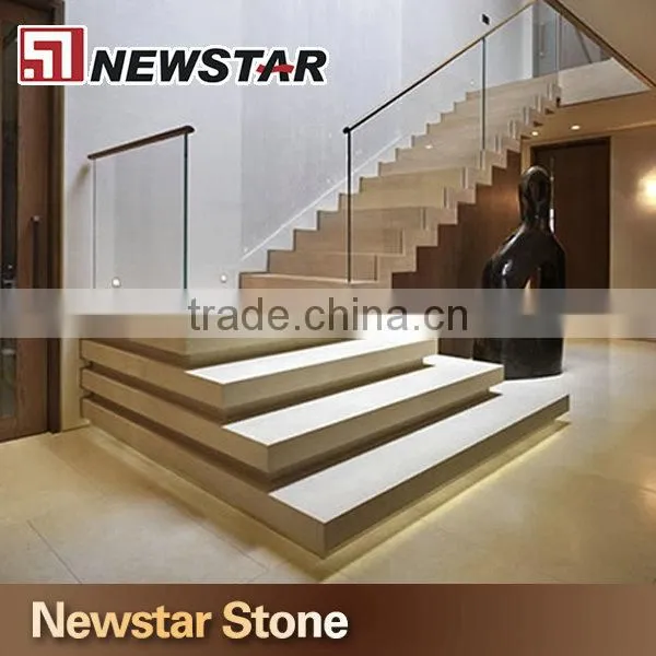 Exterior and interior suitable limestone stair,limestone treads,limestone steps