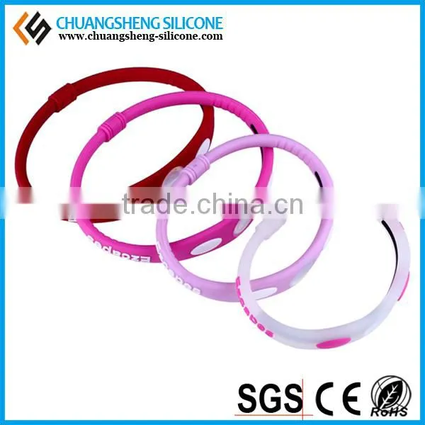 Customer logo Fluo silicone mosquito repellent bracelet