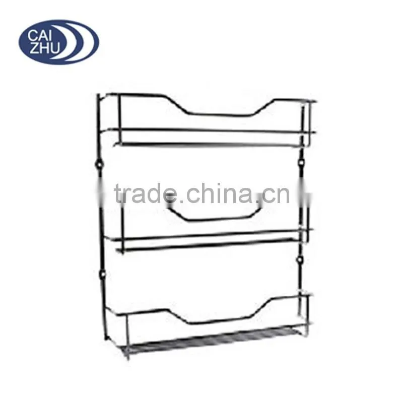 WALL MOUNT 3 TIER CHROME SPICE BOTTLE RACK HOLDER TO SUIT MASTERFOOD SPICE BOTTLES - 18 BOTTLES