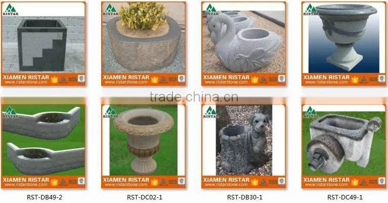 Cheap granite stone garden flower pot