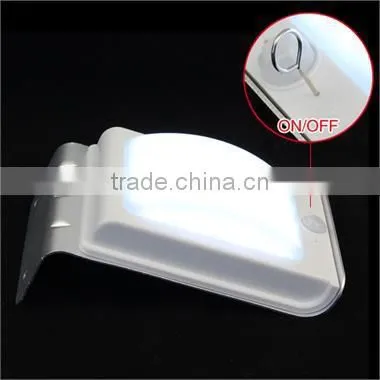 2016 New Coming Solar Motion Sensor Lights Steel Metel Material Rainproof Ourdoor Installation PIR sesnor Light