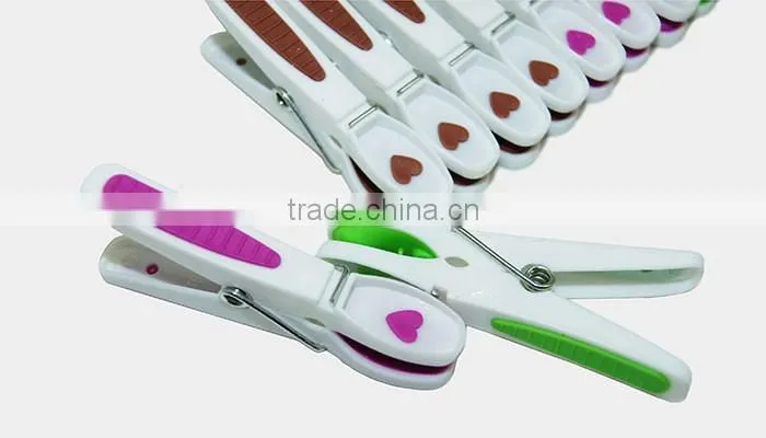 hot sale stainless steel spring craft colored TPR soft grip plastic peg