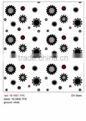 Printed shower curtain