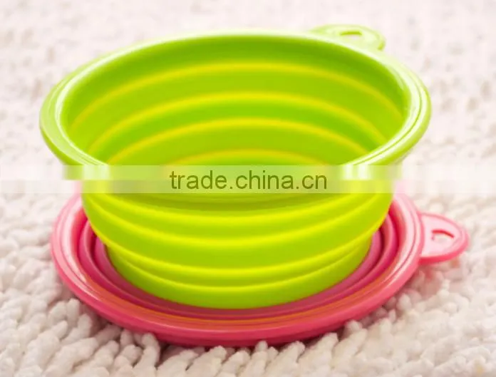 silicone plastic Pet Bowl with lid,Silicone Dog Food Bowl,silicone pet Cat feeding Bowl