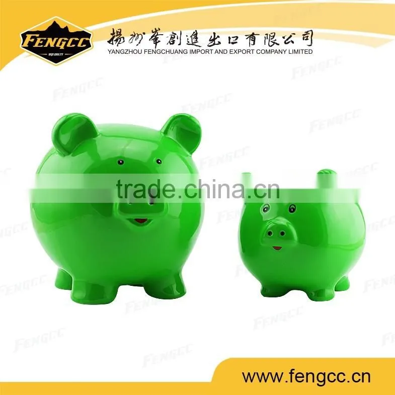 Wholesale Cute Piggy Shape Ceramic Moneybox