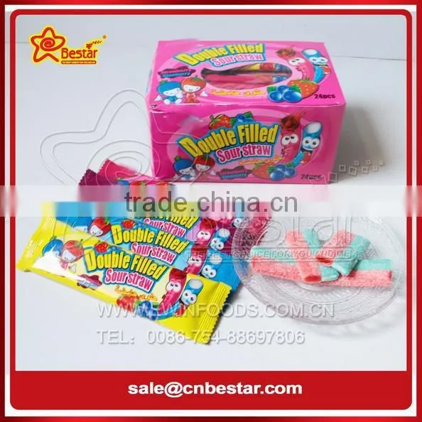 Fruity Flavour Gummy Roll Candy With Popping Candy
