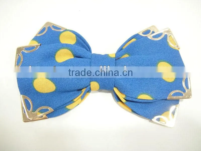 CF0321 2013 Fashion pretty dot red bow fine hair clips