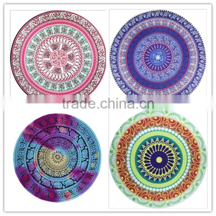 Ebay hot Selling Cotton Oil painting style Beach Towel