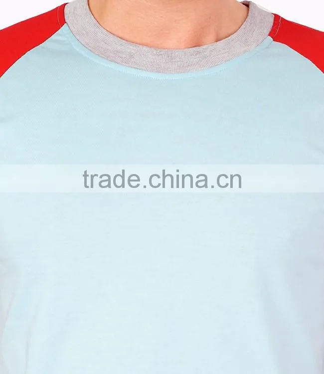Fashion t shirt for men, raglan short sleeve, men's t shirt