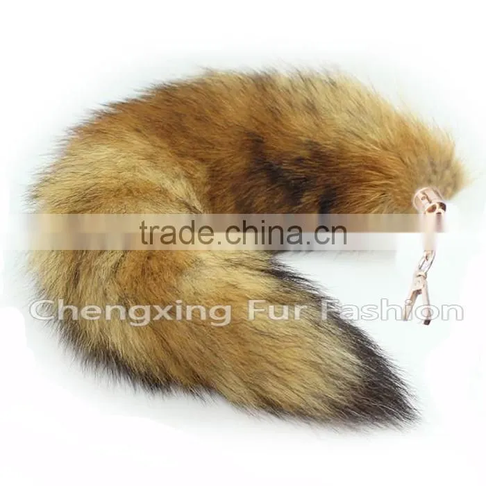 CX-R-41 Genuine Fox Fur Tail Key Ring