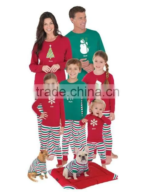 Wholesale Family Christmas Striped Children And Adult Onesie Pajamas