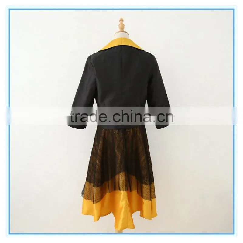 High Quality Lace Stitching Contrast Color Neck Collar Design Of Ladies Suits