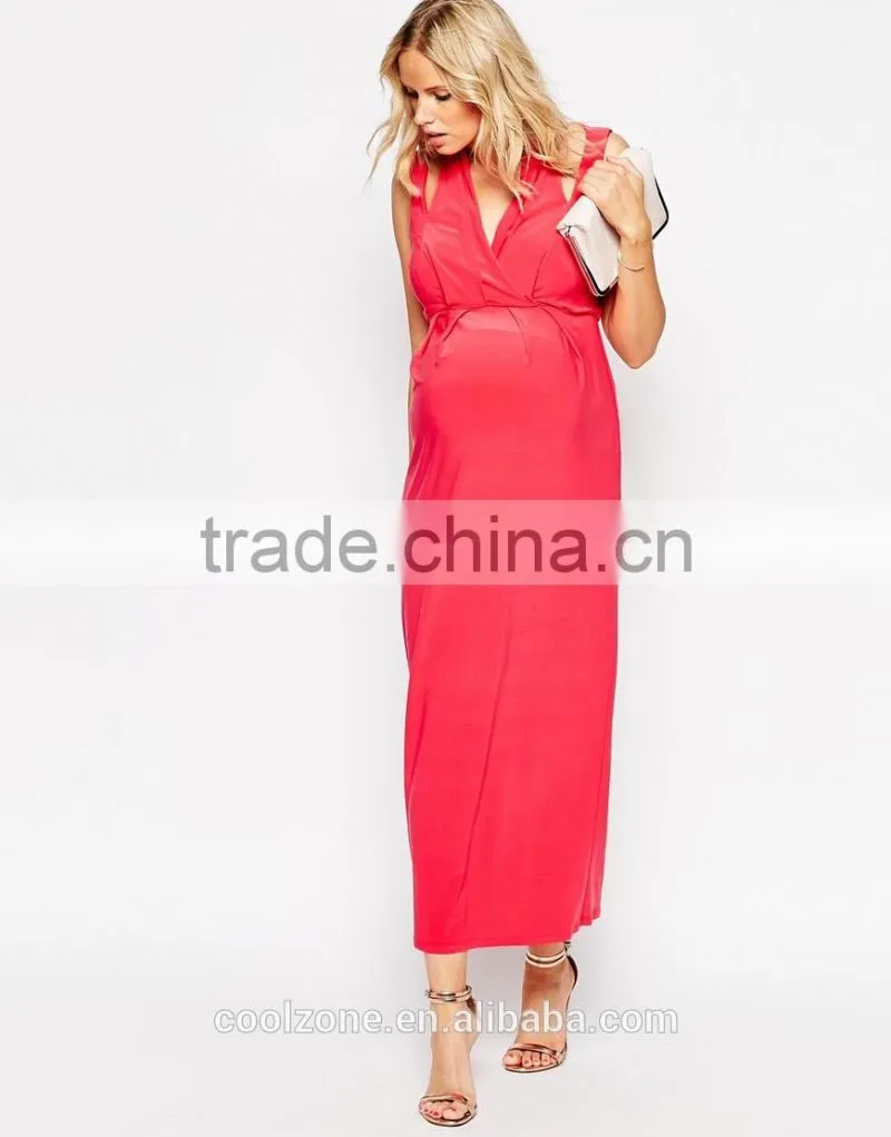 Fashion cut-out detailing maternity party dresses for pregnant women