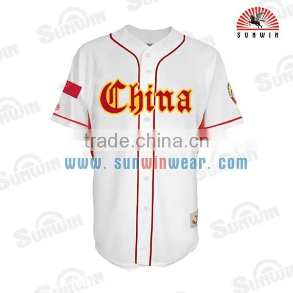white popular style baseball uniform/jerseys/apparel in 2014-2015