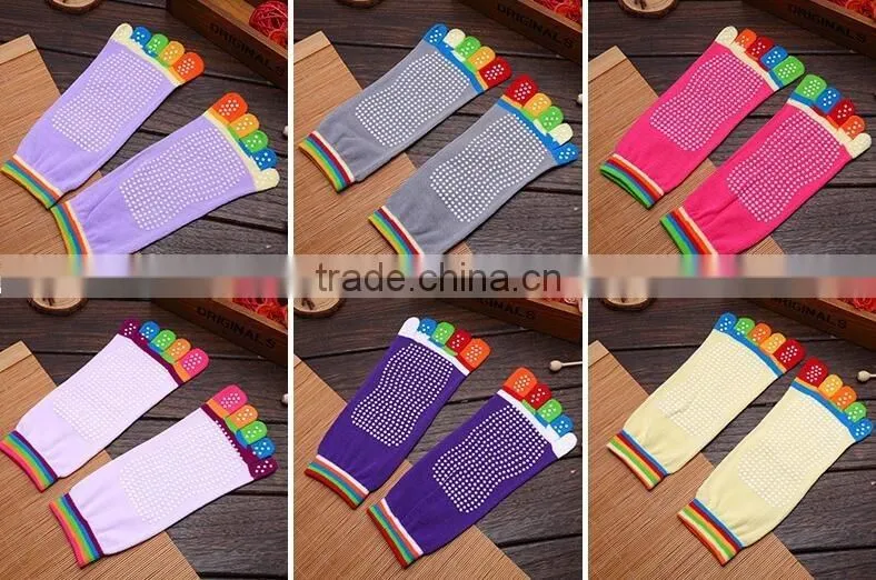 japanese five toe teen girl tube socks with grip socks