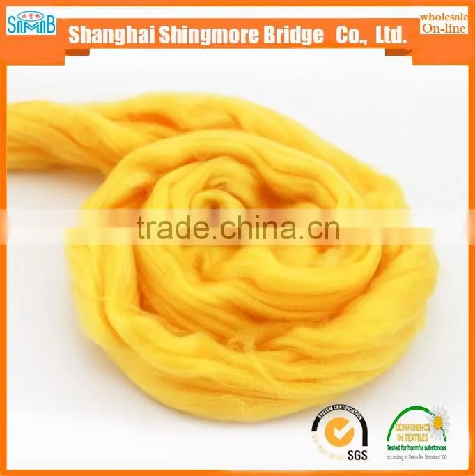 Alibaba gold supplier Shanghai Shingmore Bridge hot wholesale polyester tops yarn for spun yarn in low price
