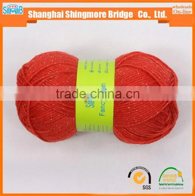 hand knitting yarn supplier hot sales cheapest price blended acrylic polyester lurex yarn in high quality