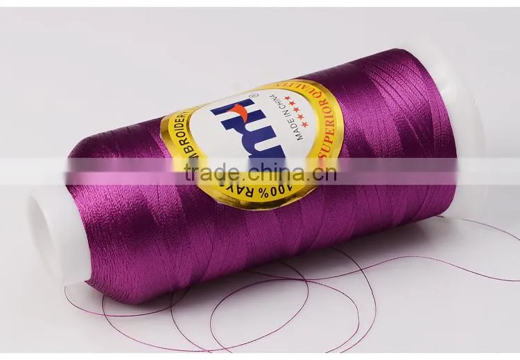 Wholesale 100% viscose rayon filament thread for hand and machine embroidery