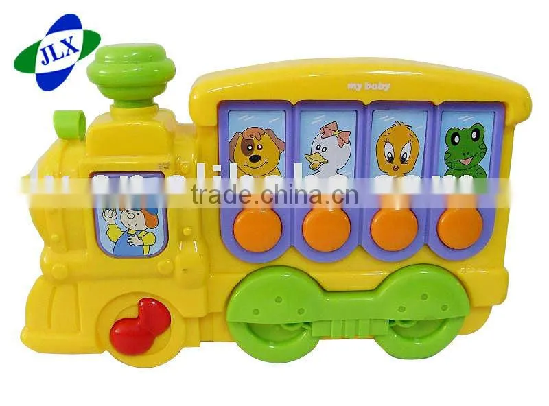 Train shape education multiple types music IC baby toys