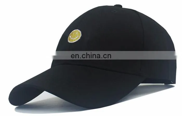 Custom flexfit embroiderd cotton twill golf black baseball hat dad hat