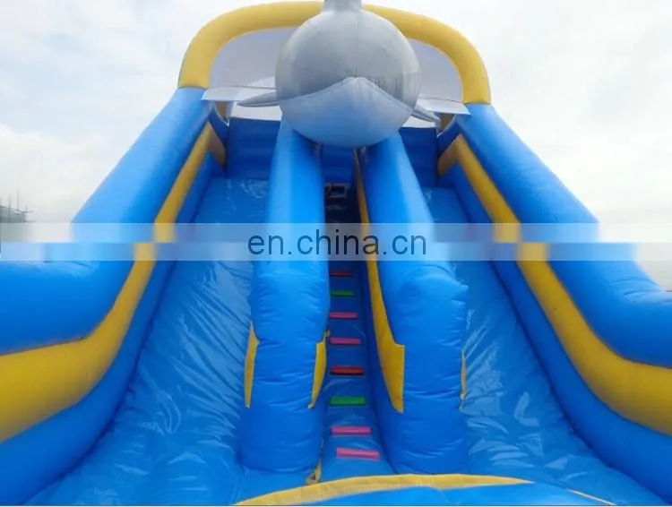 Commerical whale inflatable bouncer with slide