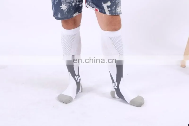 Socks manufacturers wholesale Nylon sport compression socks 20-30 mmhg for running #YLW-17