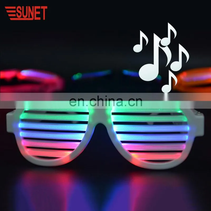 Wedding return gift rechargeable custom logo LED party glasses