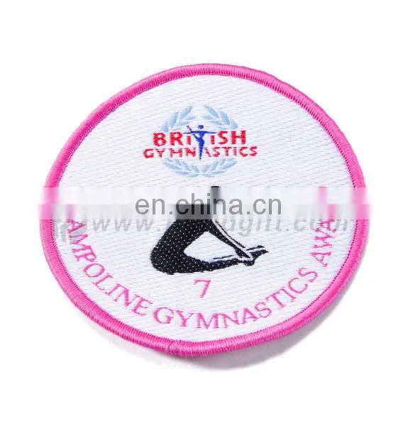Wholesale school uniform woven badge patch/Custom Garment Woven Patch Label