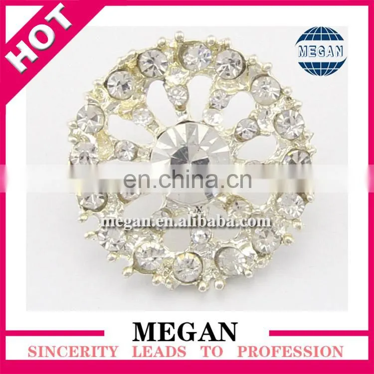 gold and silver flatback star shape rhinestone button for wedding decoration