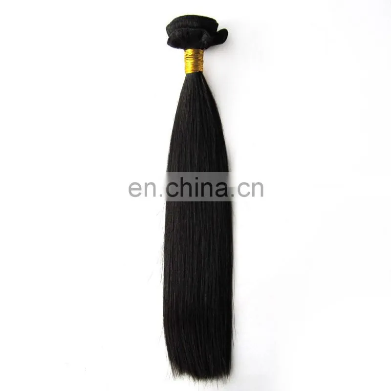 2017 hot sale straight hair mink brazilian hair bundle with closure