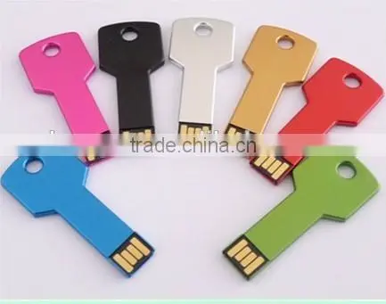 Promotional Kongst USB key shape USB flash drive with custom logo engraving