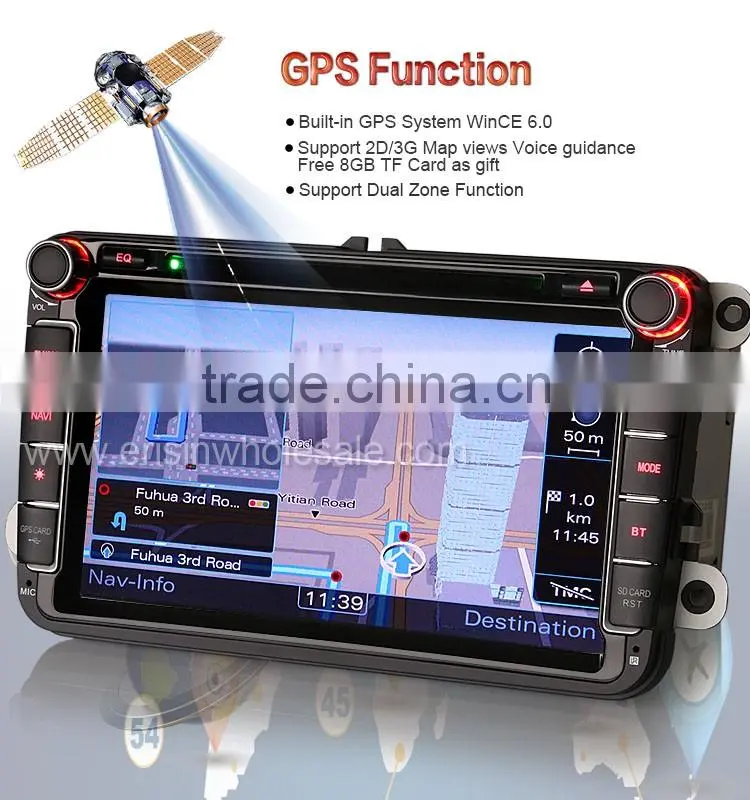 Erisin ES9611V 8" 2 Din Car DVD Player with GPS 3G TV