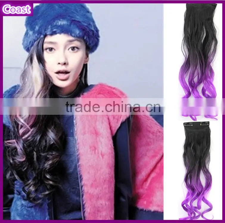 cheap fashion europe ombre curly synthetic two tone hair extension