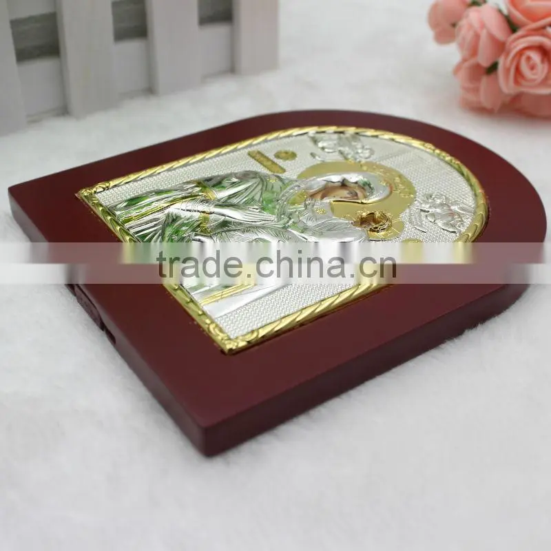Virgin Mary Quick Listening Silver Icon