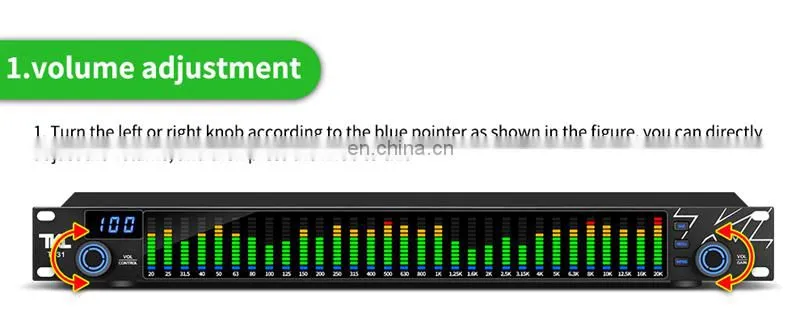 TKL T531 EQ Noise Reduction Digital Audio Equalizer w/ Spectrum Display 31 Bands For KTV Stage Performance