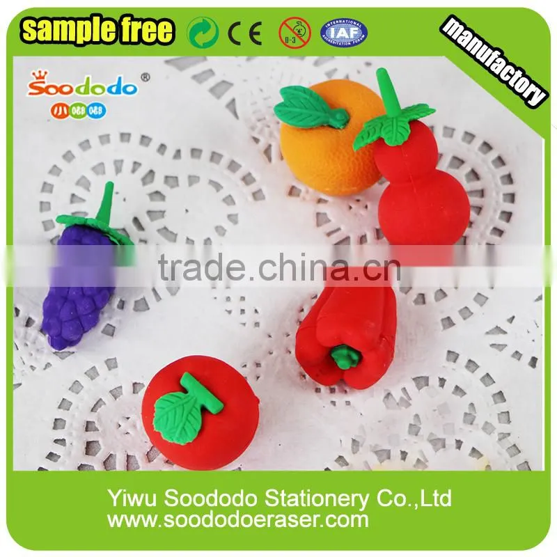 3D vegetables and fruit eraser sets
