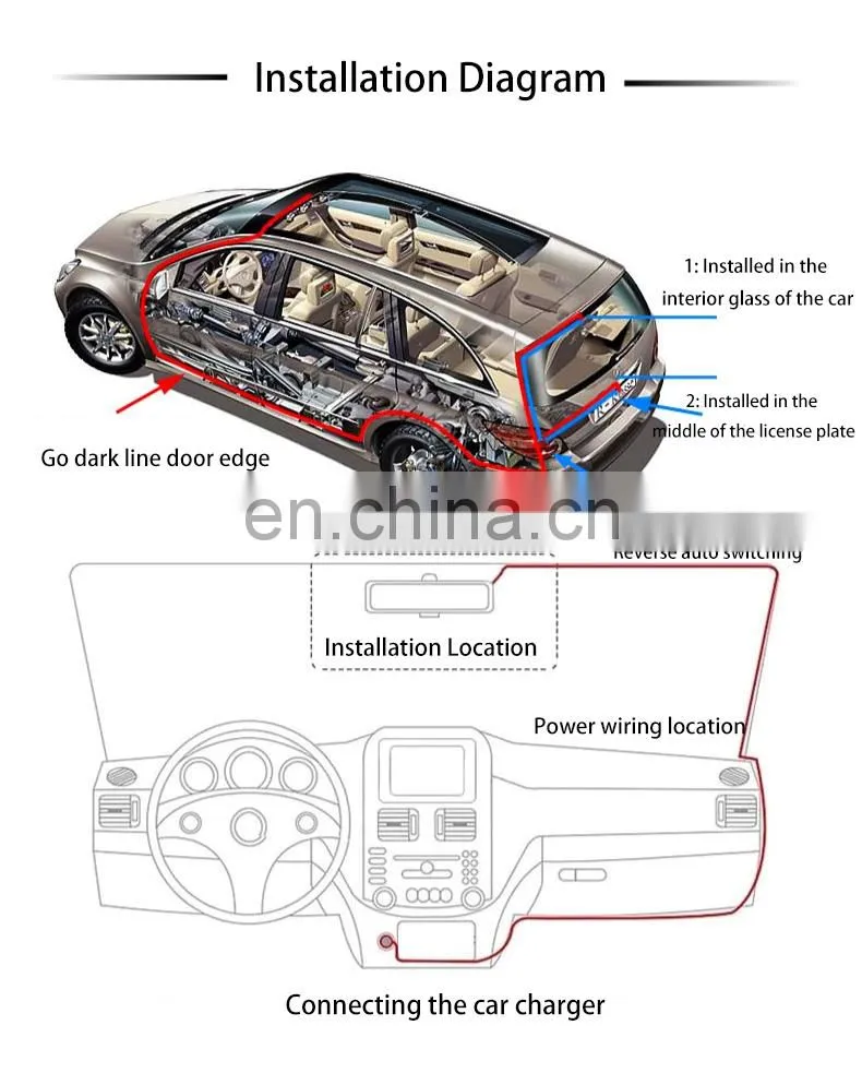 Factory Customization Hd Car dual Camera Recorder Rearview Mirror Dvr Dash Cam